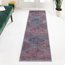 Unique Loom Sisu Collection Area Rug - Goa (2' x 7' 10" Runner Antique Blue/Gray)