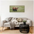 thumbnail image 3 of Kate and Laurel Framed Canvas Wall Art Print Highland Cow I by Laura Evans, 40 x 18 Sylvie Walnut Frame, Rustic Farmhouse, Animal Art for Wall Decor, 3 of 8
