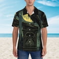 thumbnail image 2 of Balery MoonNight Sky Crow Camisas hawaianas de manga corta para hombre, camisas playeras de corte holgado, camisas de vacaciones con botones,X-Large, 2 of 7
