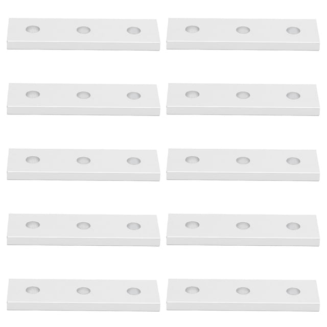 Aluminum Flat Connecting Joining Plate, 10pcs Professional Quick Repair with Quality for Straight Lengthening Connection, Overlapping Connection
