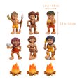 thumbnail image 4 of Human Evolution Model Mini Campfire Terrarium Glass Ornaments Containers People Action Figure Caveman Figurines Child, 4 of 6