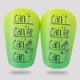 thumbnail image 4 of 1 Par Miniespinilleras Espinilleras Pequeñas Protector Piernas Fútbol (S) Verde, 4 of 5