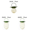 thumbnail image 2 of Waterproof Lawn Lamps Yard Art Decor Wrought Iron Lantern Hanging Light LED Induction Light Solar Pineapple Light 24LED, 2 of 8