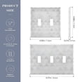 thumbnail image 3 of Dailycode Light Switch Plate Covers 3 Gang Wall Plate Plastics Outlet Covers for Kitchen Home Office Decor White and Light Gray Triangular, 3 of 8