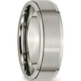 thumbnail image 4 of Titanium Brushed Center 7mm Ridged Edge Band (Size 11) Made In China tb197-11, 4 of 5