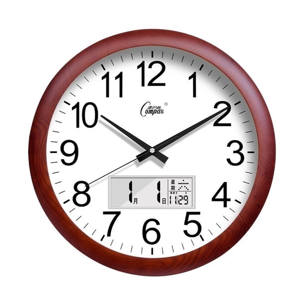 Reloj de pared silencioso de 38 cm for sala de estar con fecha, moderno, minimalista, nórdico, creativo, de cuarzo for el hogar.