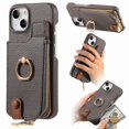 thumbnail image 1 of Y3 Gift compatible iPhone 14 Plus Phone Case Wallet with Zipper Ring Holder Kickstand Cover, 1 of 5
