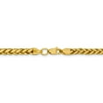 thumbnail image 4 of Real 14kt Yellow Gold 3.7mm Semi-solid Diamond Cut Wheat Chain; 24 inch; Lobster Clasp; for Adults and Teens; for Women and Men, 4 of 5
