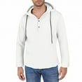 thumbnail image 7 of LWavelet Men’s Long Sleeve Casual Henley Hoodie Shirt with Drawstring Hood and Button Placket for Everyday Wear, 7 of 7