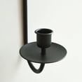 thumbnail image 3 of Candelabro de pared Remenna de metal, juego de 2 unidades, color negro, 3 of 9