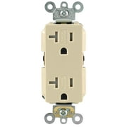 Leviton 132-TDR20-00I Ivory 20 Amp Decora Plus Duplex Receptacle