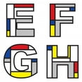 thumbnail image 2 of Mondrian Alphabets Part Full Wall Decal by Wallmonkeys Peel and Stick Graphic (24 in W x 24 in H) WM177382, 2 of 4