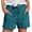 Blue -CN14, variant on Cotton Linen Shorts for Women Elastic Waisted Drawstring Summer Casual Beach Bermuda Shorts with Pockets Coffee L
