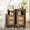 Natural, variant on Modern Narrow Wood Bedside Table Set of 2, Small End Table with 2 Drawers for Bedroom, Living Room