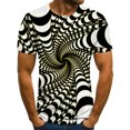 thumbnail image 1 of Blusa de manga corta con estampado de cuello redondo para hombre Pompotops oipoqjl5961, 1 of 2