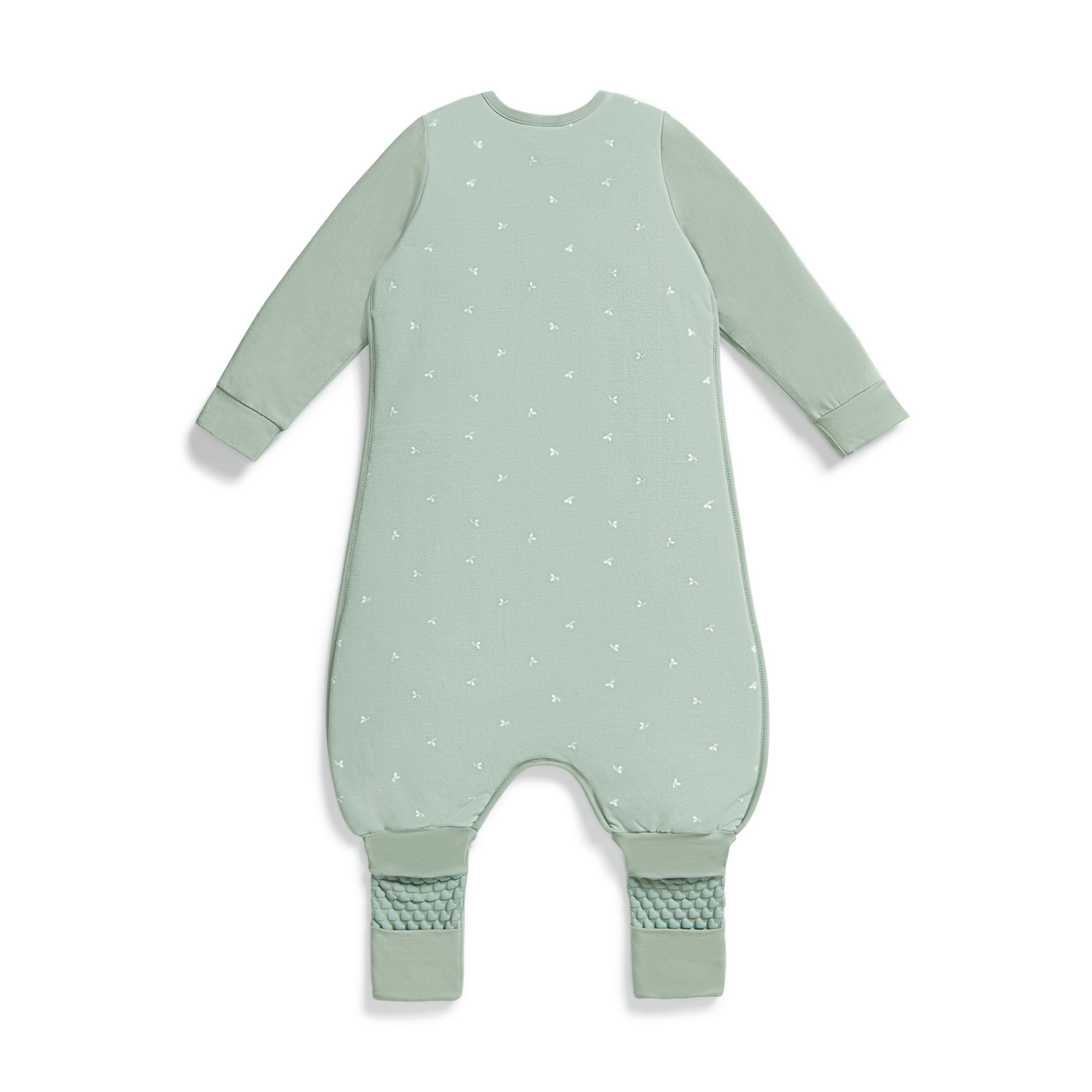 Love to Dream Long Sleeve Sleep Suit for Walking Wearable Blanket Organic Cotton Fleece 1.5 TOG, 6-12M, Olive Twigs
