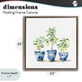 thumbnail image 4 of Stupell Industries Farmhouse Lemons In Blue Pots Brown Floating Frame Canvas Art, 25 x 25, by Svetlana Aleynikova, 4 of 8