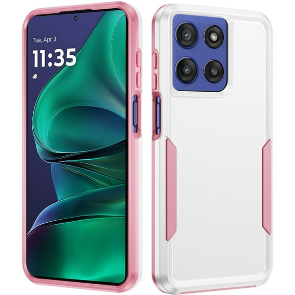 For Moto G Stylus 5G 2026/2025 Tough Hybrid Case - White