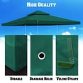 thumbnail image 5 of Sunrise Replacement top cover for 10'X10' gazebo canopy patio pavilion sunshade plyester Double tier-Green, 5 of 10