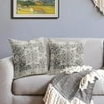 thumbnail image 2 of Boho Ethnic Pillow Covers 16x16 Inch Set of 2 Bohemian Carpet Throw Pillows Couch Black White Grey Geometric Decorative Pillow Cases Farmhouse Home Decor Cushion Couch Sofa Bed Room Outdoor, 2 of 6
