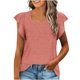 thumbnail image 1 of Tops de cuello cuadrado para mujer, camiseta de manga corta con volantes, blusas tipo túnica de verano holgadas OAVQHLG3B Store  lin121212, 1 of 4