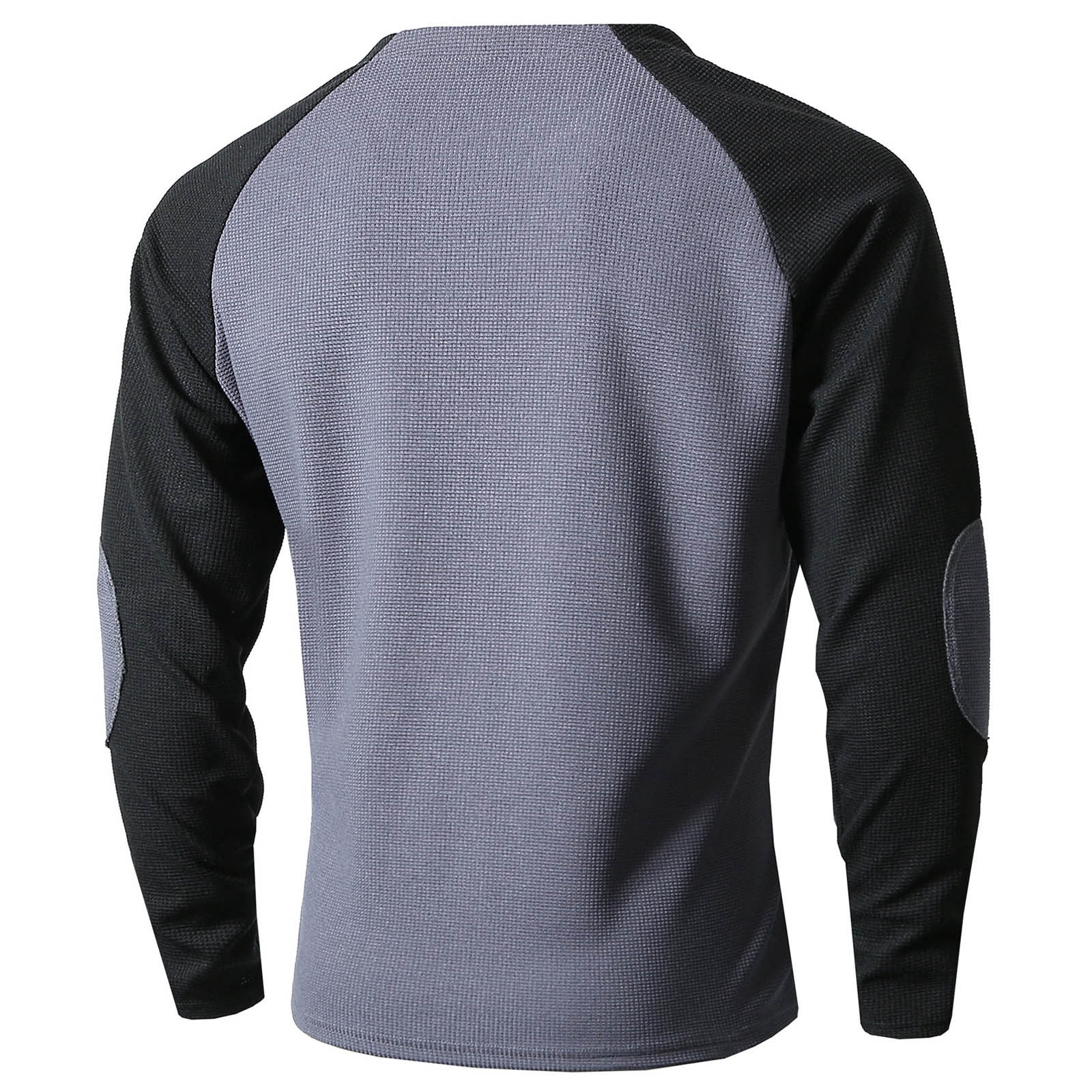 KHONTS Fall Henley Shirts for Men Long Sleeve Baseball T-Shirts Casual Sport Athletic Tee Tops Grey XXL