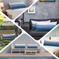 thumbnail image 5 of Haze Blue White Ombre Body Pillow Cover, Pillowcase Protectors with Zipper, Breathable Decorative Throw Pillow Case Cover, Vintage Gradient Striped Aesthetics Pillow Shams for Couch Sofa 20x60Inch, 5 of 8