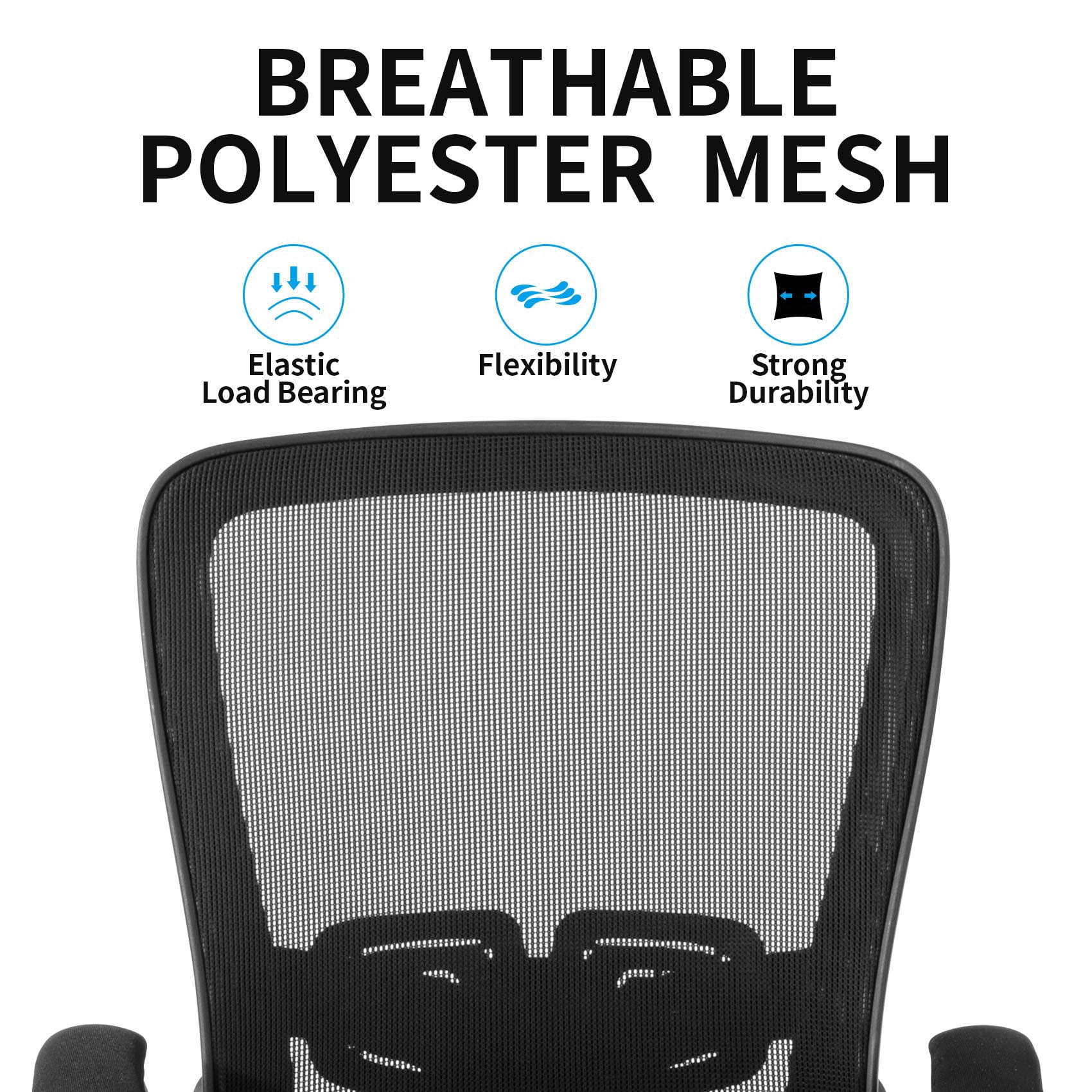 UNICOO® Mid Back Mesh Computer Chair, Office Task Desk Chair, Swivel Home Comfort Chairs with Padded Flip-up Armrests and Adjustable Lumbar Support (RY-N-01-Black)