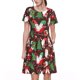 thumbnail image 1 of Disketp Merry Christmas1 para Vestido de Manga Corta para Mujeres, Vestidos de Verano para Mujeres, Casual y Holgado para la Playa, 1 of 6