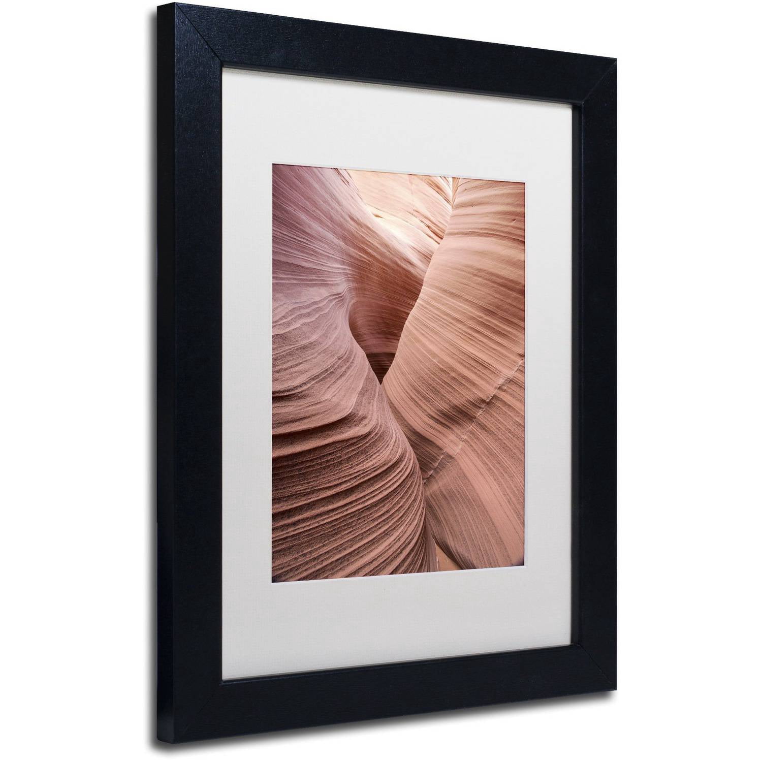 Trademark Fine Art "Spiral V" Canvas Art by Moises Levy White Matte, Black Frame
