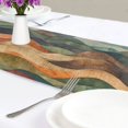 thumbnail image 4 of Yayeee Table Runner 70 inches Long for Home Kitchen Rectangle Dining Table Holiday Party Decoration, Abstract Wavy Landscape, 4 of 7