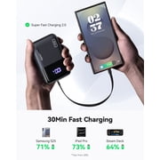 INIU Laptop Power Bank, 25,000mAh Portable Charger with Triple 100W USB-C Ports, Travel Charger for MacBook, iPad, Tablet, Steam Deck, iPhone 17/16 Series, Samsung and More, Black