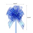 thumbnail image 2 of Uxcell 5pcs 6 Inch Organza Large Pull Bow Gift Wrapping Bows Ribbon Chiffon Yarn Gold for Wedding Baskets Presents Blue 4", 2 of 6