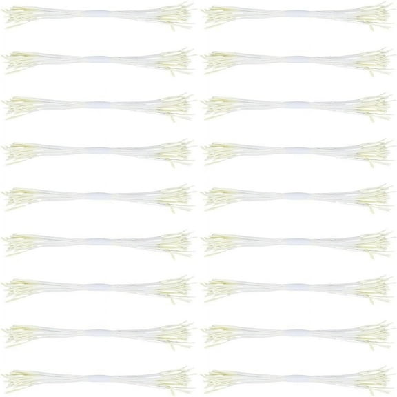 400~500Pcs Double Heads Flower Stamen Pistil 0.5mm Plastic Floral Handmade Core Artificial Flowers Pollens Stamen for Wedding Flower Making Scrapbook DIY Crafts Card Decoration Gold