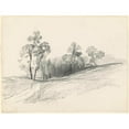 thumbnail image 3 of Seth Wells Cheney 14x12 Black Modern Framed Museum Art Print Titled - Landscape (C. 1835-1840), 3 of 5