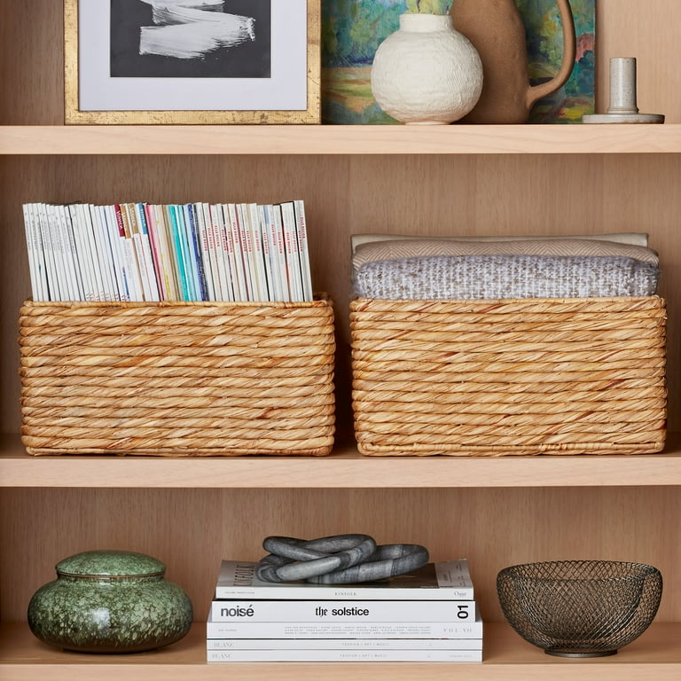 Woven Storage Baskets For Shelf Storage Organizing Household - Temu