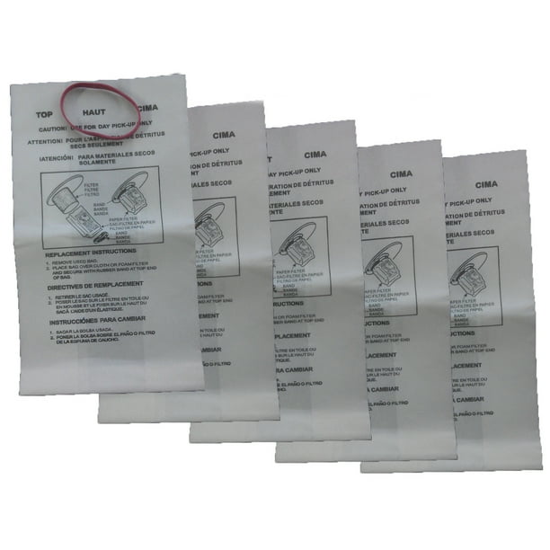 Shop Vac Vacuum bags (5 Bags w/ Rubber band) Part 830SW by EnviroCare