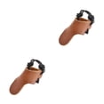 thumbnail image 2 of Greeniant Anillo protector de punta de dedo de Neries Protector de práctica portátil con cuerda de dibujo elástica antideslizante accesorios de marrón 2piezas Greeniant CBP183539, 2 of 6
