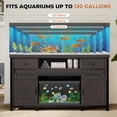 thumbnail image 3 of 55-75 Gallon Fish Tank Stand with Power Outlet, Heavy Duty 800lb Capacity Aquarium Cabinet, Rustic Farmhouse Style with Adjustable Storage & Sliding Barn Doors, 3 of 9