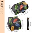 thumbnail image 2 of Colorful Leaf on Black Tissue Box Cover Leather Square Rectangle Tissue Box Holder for Bathroom Living Room Desk Office Decor, 2 of 7