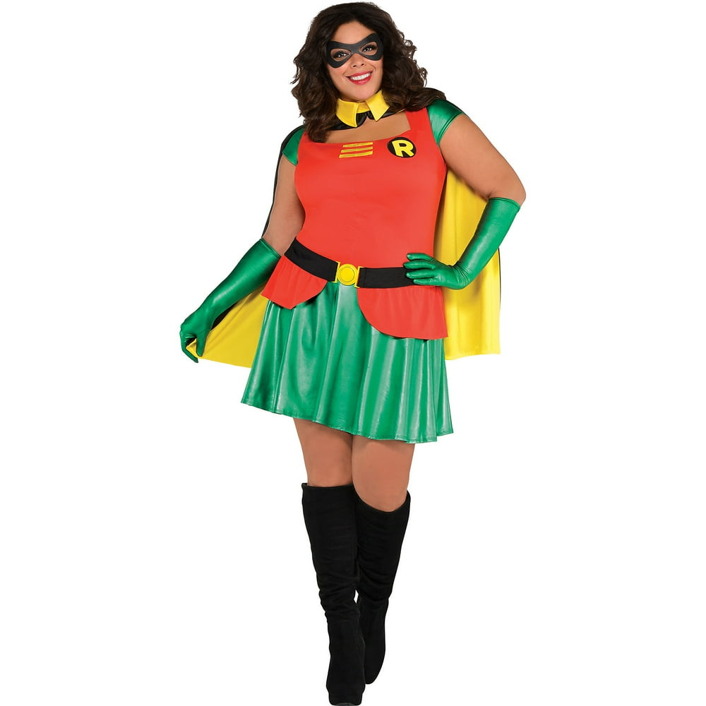 Plus Size Do It Yourself Halloween Costumes - Robin Halloween Costume for Women, Batman, Plus Size, with Accessories Plus Size Do It Yourself Halloween Costumes - Robin Halloween Costume for Women, Batman, Plus Size, with Accessories