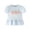 Light Blue, variant on LYMAYTER Kids Toddler Girls Short Sleeve Tees Cotton Floral Crewneck T-Shirt Baby Bubble Sleeve Pullover Shirt for 1-8 Years