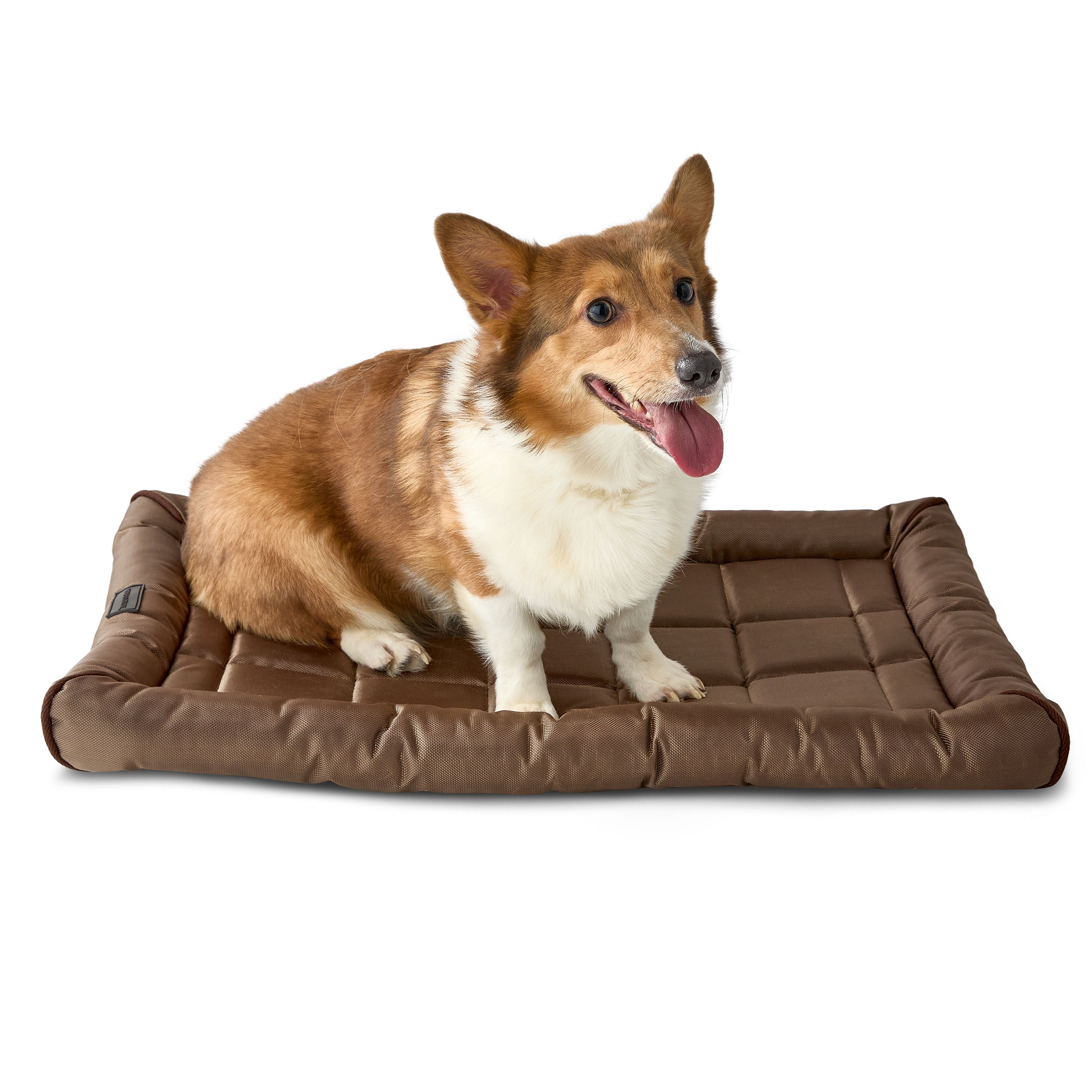 Vibrant Life Durable and Water Resistant Crate Pad, Brown, Small, 17" x 23"