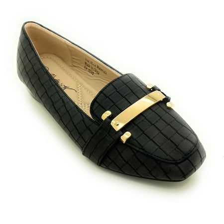 

Gold Buckle Wedge Flat
