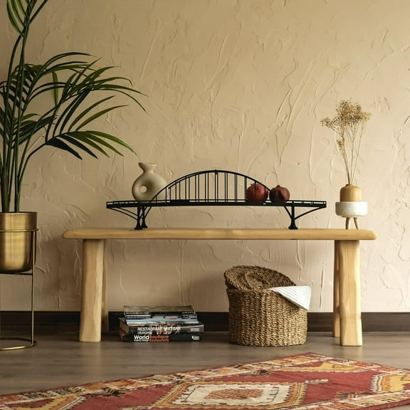 SUSSEXHOME Metal Bridge Shelf, Suitable for Using on Walls and Desks, Wall Mount Hanger for Home or Office (Loftesnes Bridge)