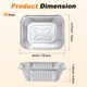 thumbnail image 3 of Uxcell 30-Pack Bandejas para Goteo de Parrilla, 6 x 4.7 x 1.8 Pulgadas Bandejas de Grasa Desechables de Aluminio para Barbacoas [Tono Plateado], 3 of 6