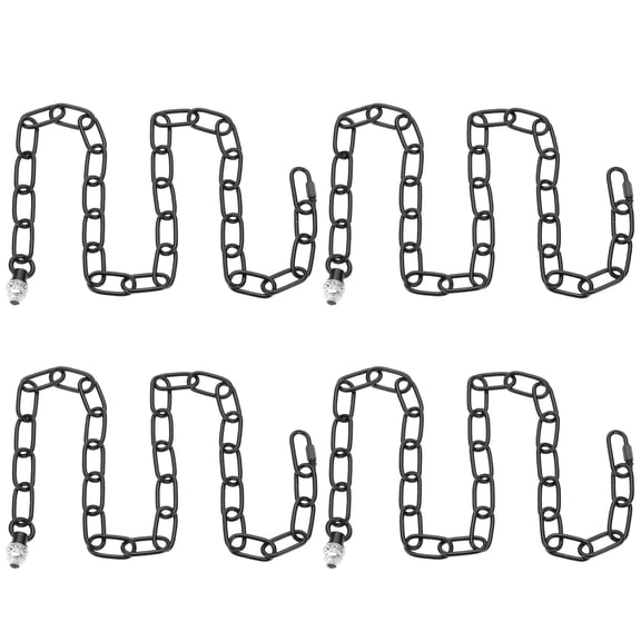 Uxcell 3 Ft Light Fixture Chain, 4 Set Lighting Chain with Quick Link Connectors Up to 110 lbs Black