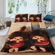 thumbnail image 2 of Monchhichi Conjunto de sábanas temático, trío de piezas, cómodo y amigable con la piel, diseño único, regalo de decoración para el hogar para familiares, amigos y fans,135X200cm, 2 of 6