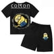 thumbnail image 2 of Conjunto de camiseta y pantalones cortos para niños y niñas, nuevos Minions, Mi villano favorito, bonitos personajes amarillos, conjunto informal y elegante para bebé, ropa para niño, 2 of 5