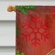 Carolines Treasures SS4698CHF 28 x 40 Po Bulldog Anglais Rouge Flocons de Neige Vacances Noël Drapeau Toile Maison Taille – image 3 sur 4